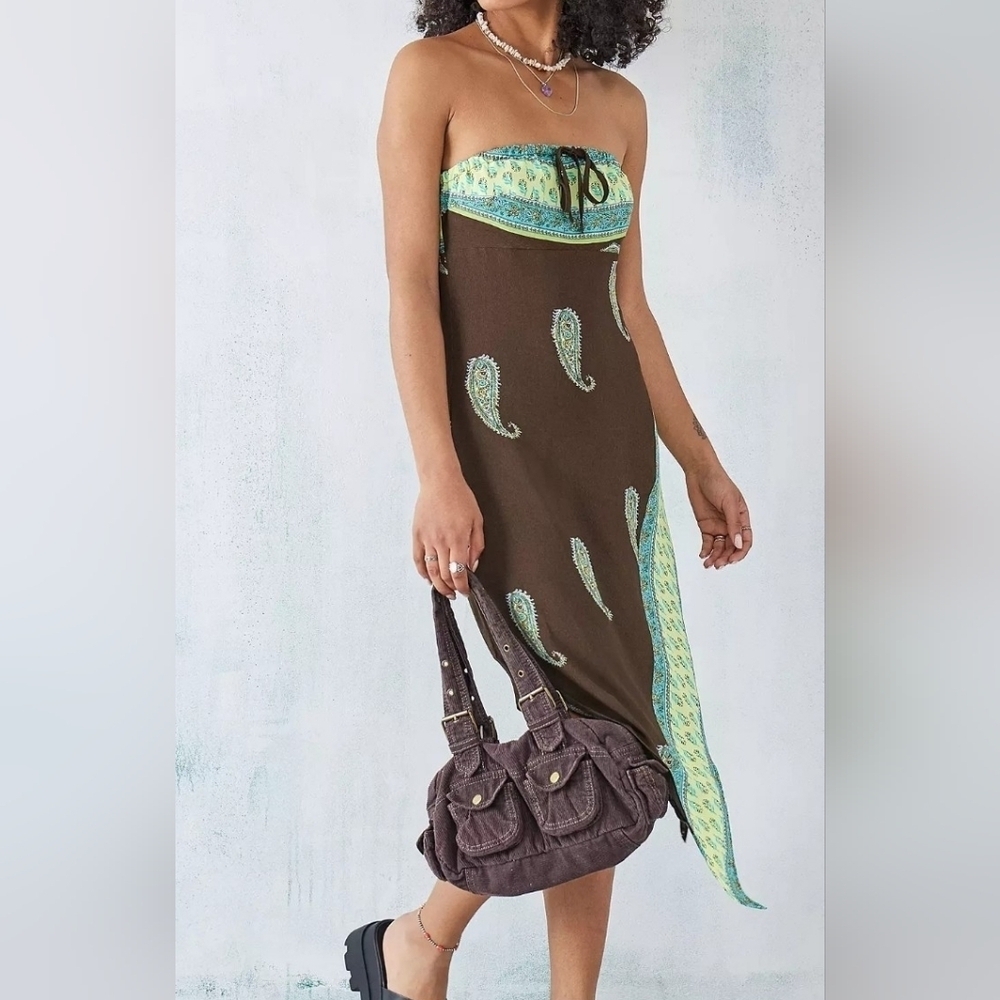 Urban Outfitters NWT Ecote Strapless Midi Dress Size Xl. - Picture 4 of 15